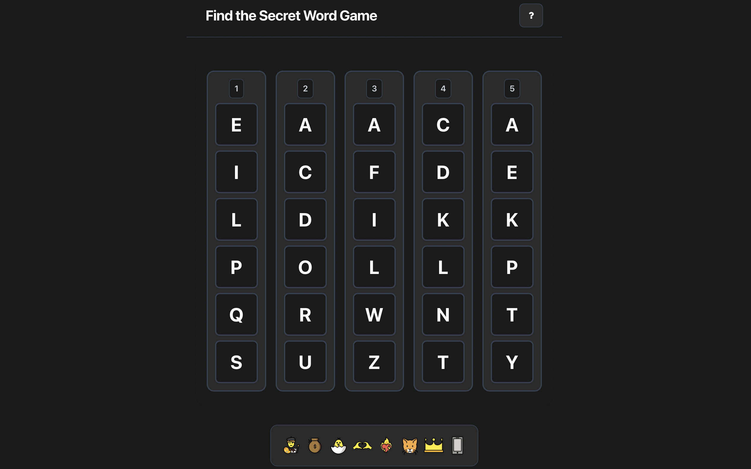 Hidden Word Game